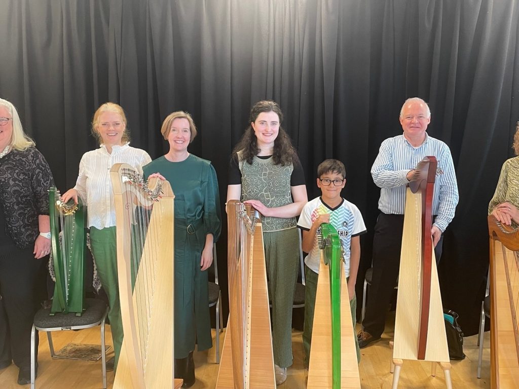 Musicians with harp